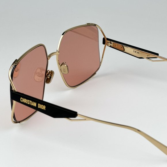 Dior ARCHIDIOR S1U  B0E0 BRAND NEW Sunglasses Gold Pink Women Oversized Square main image 6